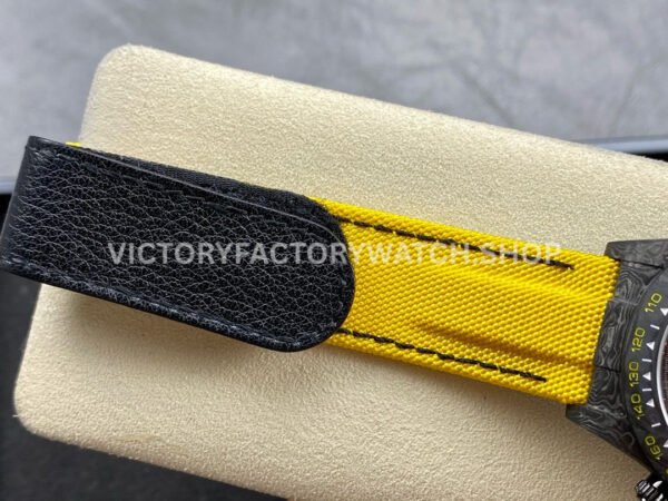DIW Factory Rolex Daytona Limited Edition 116500 40mm Carbon Fiber Artificial Fiber Woven Strap Yellow Eye Carbon Fiber Dial