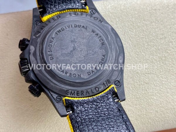 DIW Factory Rolex Daytona Limited Edition 116500 40mm Carbon Fiber Artificial Fiber Woven Strap Yellow Eye Carbon Fiber Dial