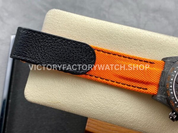 DIW Factory Rolex Daytona Limited Edition 116500 40mm Carbon Fiber Artificial Fiber Woven Strap Orange Eye Carbon Fiber Dial