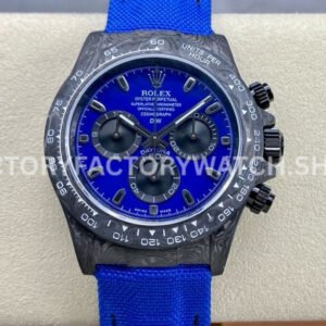 DIW Factory Rolex Daytona Limited Edition 116500 40mm Carbon Fiber Artificial Fiber Woven Strap Blue Dial