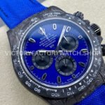 DIW Factory Rolex Daytona Limited Edition 116500 40mm Carbon Fiber Artificial Fiber Woven Strap Blue Dial