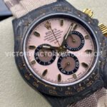 DIW Factory Rolex Daytona Limited Edition 116500 40mm Carbon Fiber Artificial Fiber Woven Strap Pink Dial