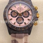 DIW Factory Rolex Daytona Limited Edition 116500 40mm Carbon Fiber Artificial Fiber Woven Strap Pink Dial