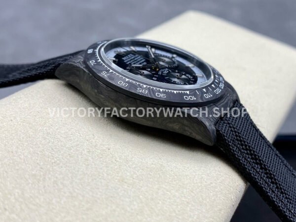DIW Factory Rolex Daytona Limited Edition 116500 40mm Carbon Fiber Artificial Fiber Woven Strap White Black Dial