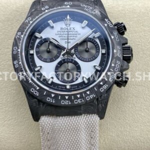 DIW Factory Rolex Daytona Limited Edition 116500 40mm Carbon Fiber Artificial Fiber Woven Strap White Dial