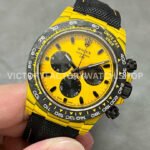 DIW Factory Rolex Daytona Limited Edition 116500 40mm Carbon Fiber Artificial Fiber Woven Strap Yellow Dial