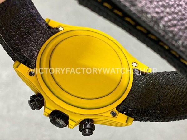 DIW Factory Rolex Daytona Limited Edition 116500 40mm Carbon Fiber Artificial Fiber Woven Strap Yellow Dial