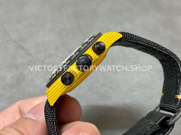 DIW Factory Rolex Daytona Limited Edition 116500 40mm Carbon Fiber Artificial Fiber Woven Strap Yellow Dial