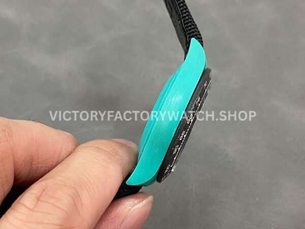 DIW Factory Rolex Daytona Limited Edition 116500 40mm Light Blue Carbon Fiber Artificial Fiber Woven Strap Light Blue Eye Black Dial