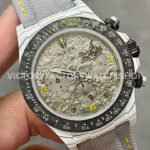 DIW Factory Rolex Daytona Limited Edition 116500 40mm White Carbon Fiber Artificial Fiber Woven Strap Arabic Number Space Grey Dial