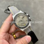DIW Factory Rolex Daytona Limited Edition 116500 40mm White Carbon Fiber Artificial Fiber Woven Strap Arabic Number Space Grey Dial
