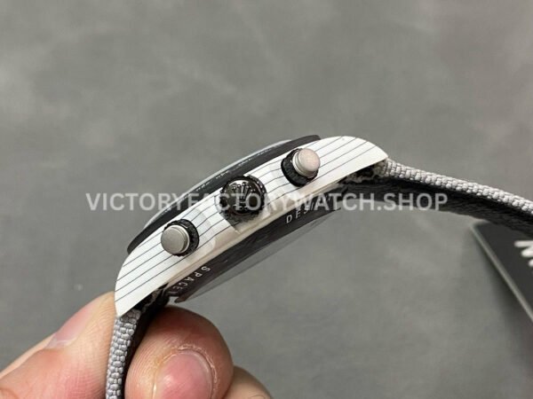DIW Factory Rolex Daytona Limited Edition 116500 40mm White Carbon Fiber Artificial Fiber Woven Strap Arabic Number Space Grey Dial