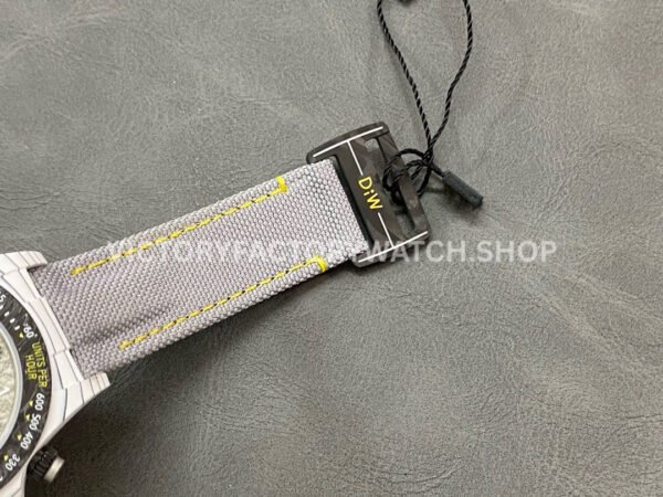 DIW Factory Rolex Daytona Limited Edition 116500 40mm White Carbon Fiber Artificial Fiber Woven Strap Arabic Number Space Grey Dial