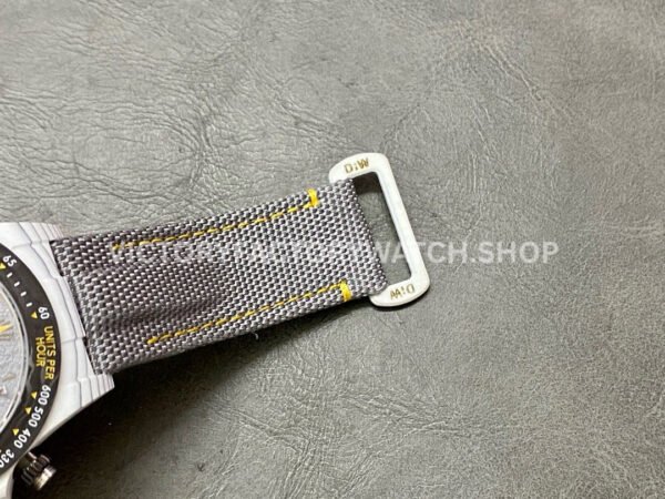 DIW Factory Rolex Daytona Limited Edition 116500 40mm White Carbon Fiber Artificial Fiber Woven Strap Arabic Number Space Grey Dial