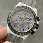 DIW Factory Rolex Daytona Limited Edition 116500 40mm White Carbon Fiber Artificial Fiber Woven Strap Arabic Number Space Grey Dial