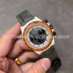 DIW Factory Rolex Daytona Limited Edition 116500 40mm White Carbon Fiber Artificial Fiber Woven Strap Black Eye Grey Dial