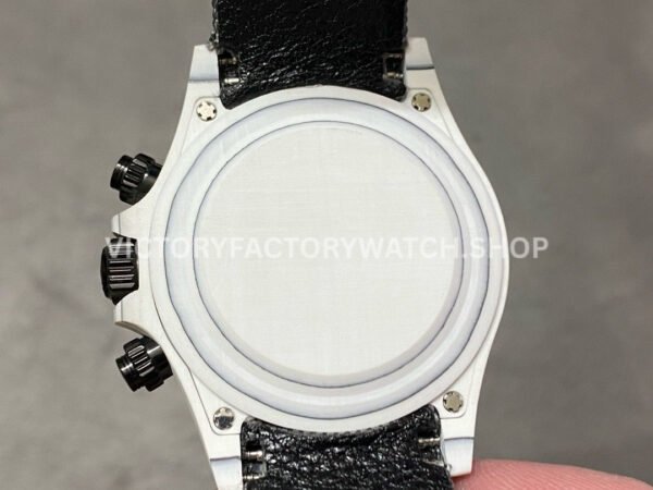 DIW Factory Rolex Daytona Limited Edition 116500 40mm White Carbon Fiber Artificial Fiber Woven Strap Black Eye Grey Dial