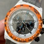 DIW Factory Rolex Daytona Limited Edition 116500 40mm White Carbon Fiber Artificial Fiber Woven Strap Black Eye Grey Dial