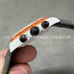 DIW Factory Rolex Daytona Limited Edition 116500 40mm White Carbon Fiber Artificial Fiber Woven Strap Black Eye Grey Dial