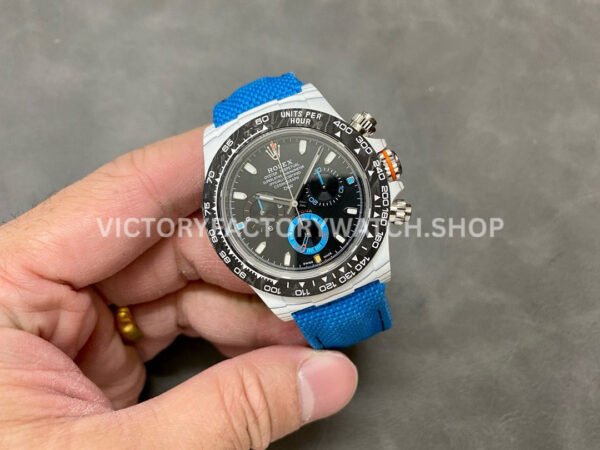 DIW Factory Rolex Daytona Limited Edition 116500 40mm White Carbon Fiber Artificial Fiber Woven Strap Black Dial