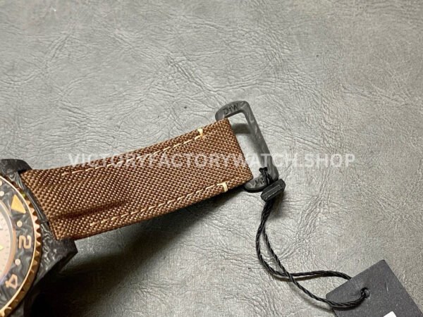 DIW Factory Rolex GMT-Master II 126710 Limited Edition 40mm Gold Word Carbon Fiber Artificial Fiber Woven Strap Arabic Number Gold Dial