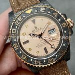 DIW Factory Rolex GMT-Master II 126710 Limited Edition 40mm Gold Word Carbon Fiber Artificial Fiber Woven Strap Arabic Number Gold Dial