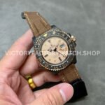 DIW Factory Rolex GMT-Master II 126710 Limited Edition 40mm Gold Word Carbon Fiber Artificial Fiber Woven Strap Arabic Number Gold Dial