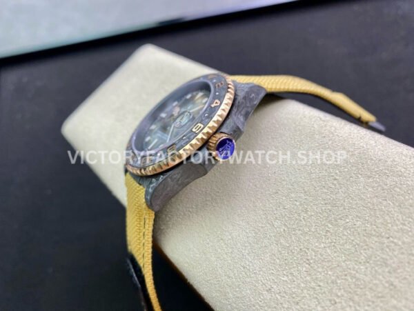 DIW Factory Rolex GMT-Master II 126710 Limited Edition 40mm Gold Word Carbon Fiber Artificial Fiber Woven Strap Carbon Fiber Dial