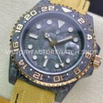 DIW Factory Rolex GMT-Master II 126710 Limited Edition 40mm Gold Word Carbon Fiber Artificial Fiber Woven Strap Carbon Fiber Dial