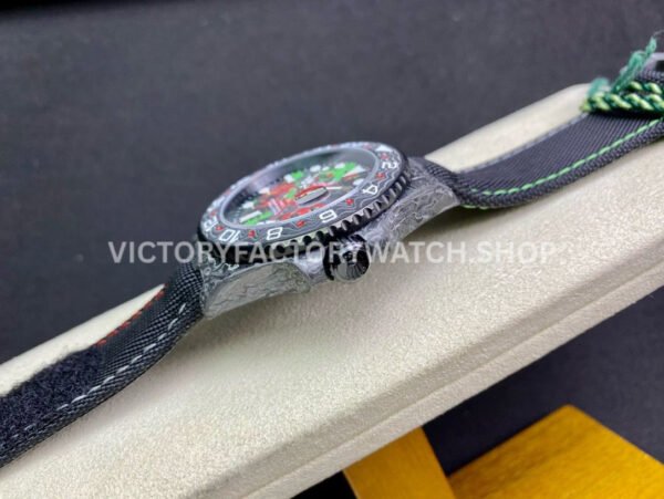DIW Factory Rolex GMT-Master II 126710 Limited Edition 40mm Silver Word Carbon Fiber Artificial Fiber Woven Strap Color Carbon Fiber Dial