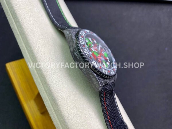DIW Factory Rolex GMT-Master II 126710 Limited Edition 40mm Silver Word Carbon Fiber Artificial Fiber Woven Strap Color Carbon Fiber Dial