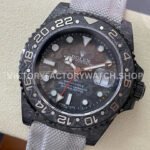 DIW Factory Rolex GMT-Master II 126710 Limited Edition 40mm Silver Word Carbon Fiber Artificial Fiber Woven Strap Carbon Fiber Dial