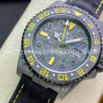 DIW Factory Rolex GMT-Master II 126710 Limited Edition 40mm Yellow Word Carbon Fiber Artificial Fiber Woven Strap Yellow Carbon Fiber Dial