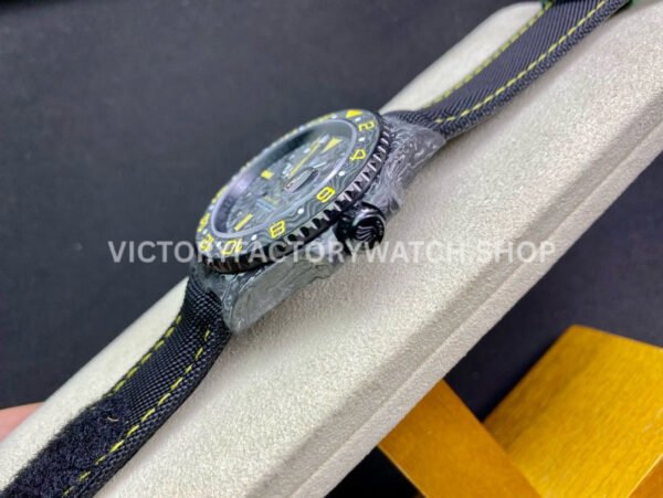 DIW Factory Rolex GMT-Master II 126710 Limited Edition 40mm Yellow Word Carbon Fiber Artificial Fiber Woven Strap Yellow Carbon Fiber Dial