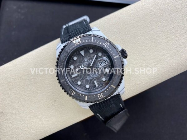 DIW Factory Rolex Sea-Dweller Limited Edition 126600 43mm Limited Edition Carbon Fiber Canvas Strap Carbon Fiber Dial