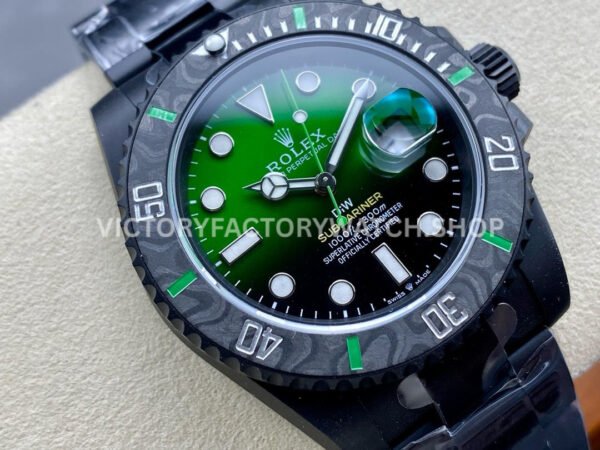 DIW Factory Rolex Submariner Limited Edition 116610 40mm Black DLC-coated Gradient Green Dial