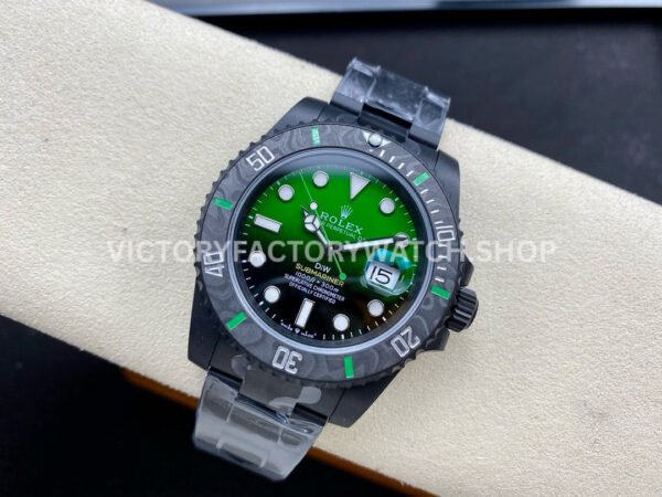 DIW Factory Rolex Submariner Limited Edition 116610 40mm Black DLC-coated Gradient Green Dial