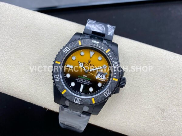 DIW Factory Rolex Submariner Limited Edition 116610 40mm Black DLC-coated Gradient Orange Dial