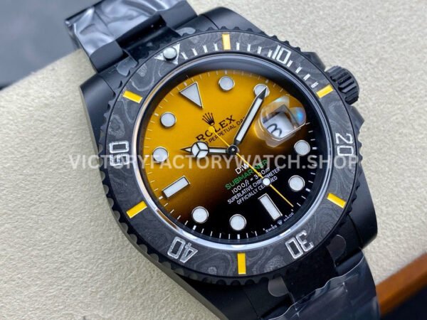 DIW Factory Rolex Submariner Limited Edition 116610 40mm Black DLC-coated Gradient Orange Dial