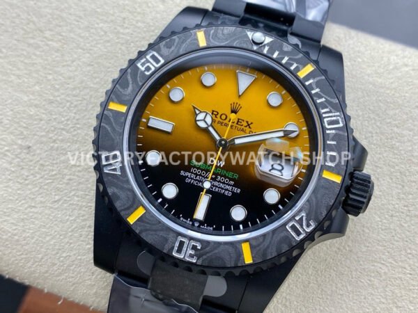DIW Factory Rolex Submariner Limited Edition 116610 40mm Black DLC-coated Gradient Orange Dial