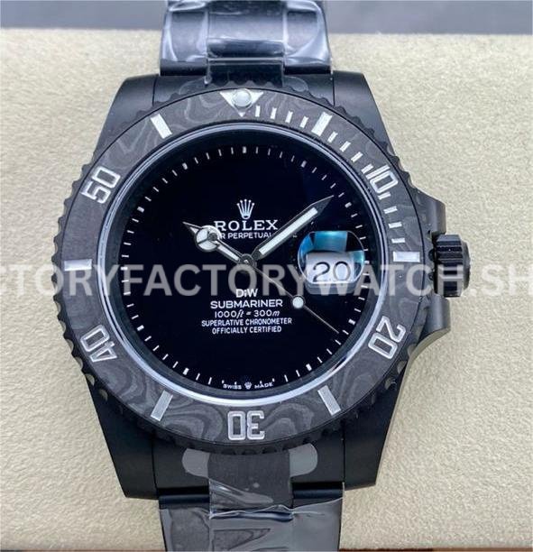 Rolex Submariner 116610 DLC black dial stealth replica