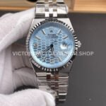 Rolex Land Dweller 127336 ice blue dial platinum replica 40mm