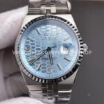 ES Factory Counterweight Rolex Land-Dweller 127336-0001 40mm Full Platinum Blue Ice Dial
