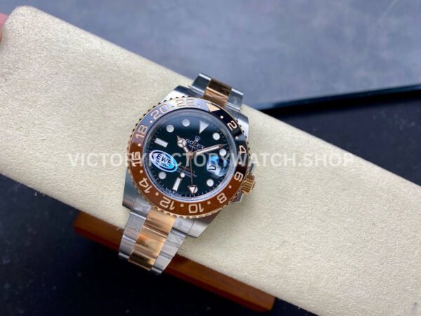 EWE Factory Rolex GMT-Master II 126711CHNR-0002 40mm Half Rose Gold Black Dial