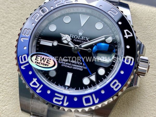 EWE Factory Rolex Batman GMT-Master II 126710BLNR-0003 Batman 40mm Full 904L Black Dial