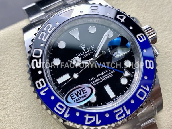 EWE Factory Rolex Batman GMT-Master II 126710BLNR-0003 Batman 40mm Full 904L Black Dial