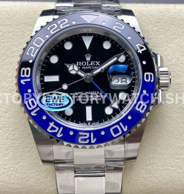 Rolex GMT Master II Batman 126710BLNR oyster replica 40mm
