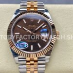 EWE Factory Rolex Datejust 126331-0002 41mm Half Rose Gold Brown Dial Jubilee (7) EWE Factory Rolex Datejust 126331-0002 41mm Half Rose Gold Brown Dial Jubilee