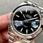 EWE Factory Rolex Datejust 126334-0018 41mm Full 904L Black Dial Jubilee