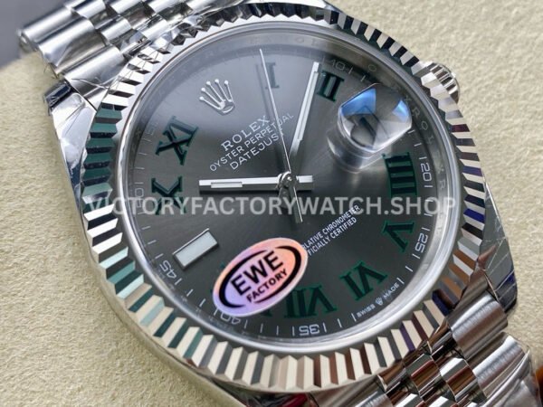 EWE Factory Rolex Datejust 126334-0022 41mm Full 904L Roman Numerals Grey Dial Jubileee (8) EWE Factory Rolex Datejust 126334-0022 41mm Full 904L Roman Numerals Grey Dial Jubileee